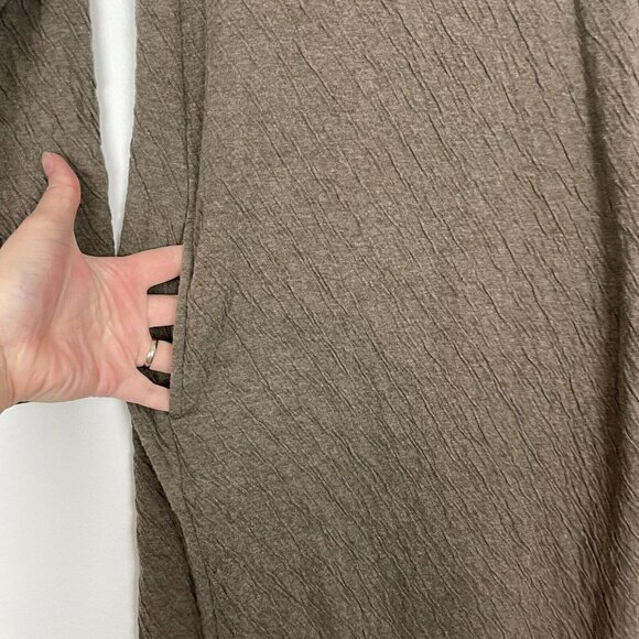 J.Jill Pure jill Woman’s Brown Textured Long Sleeve Sweater Dress Pockets Sz Xs - Picture 2 of 8